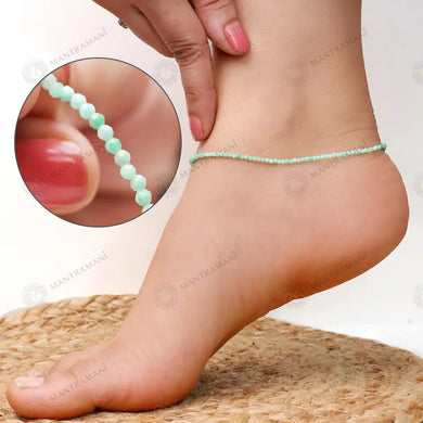 MantraMani® Blue Amazonite Anklet