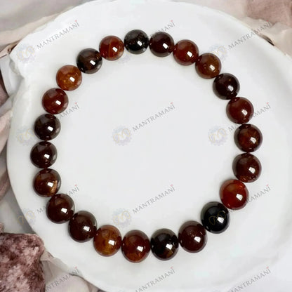 MantraMani® Hessonite (Gomedh) Bracelet to Empower Confidence