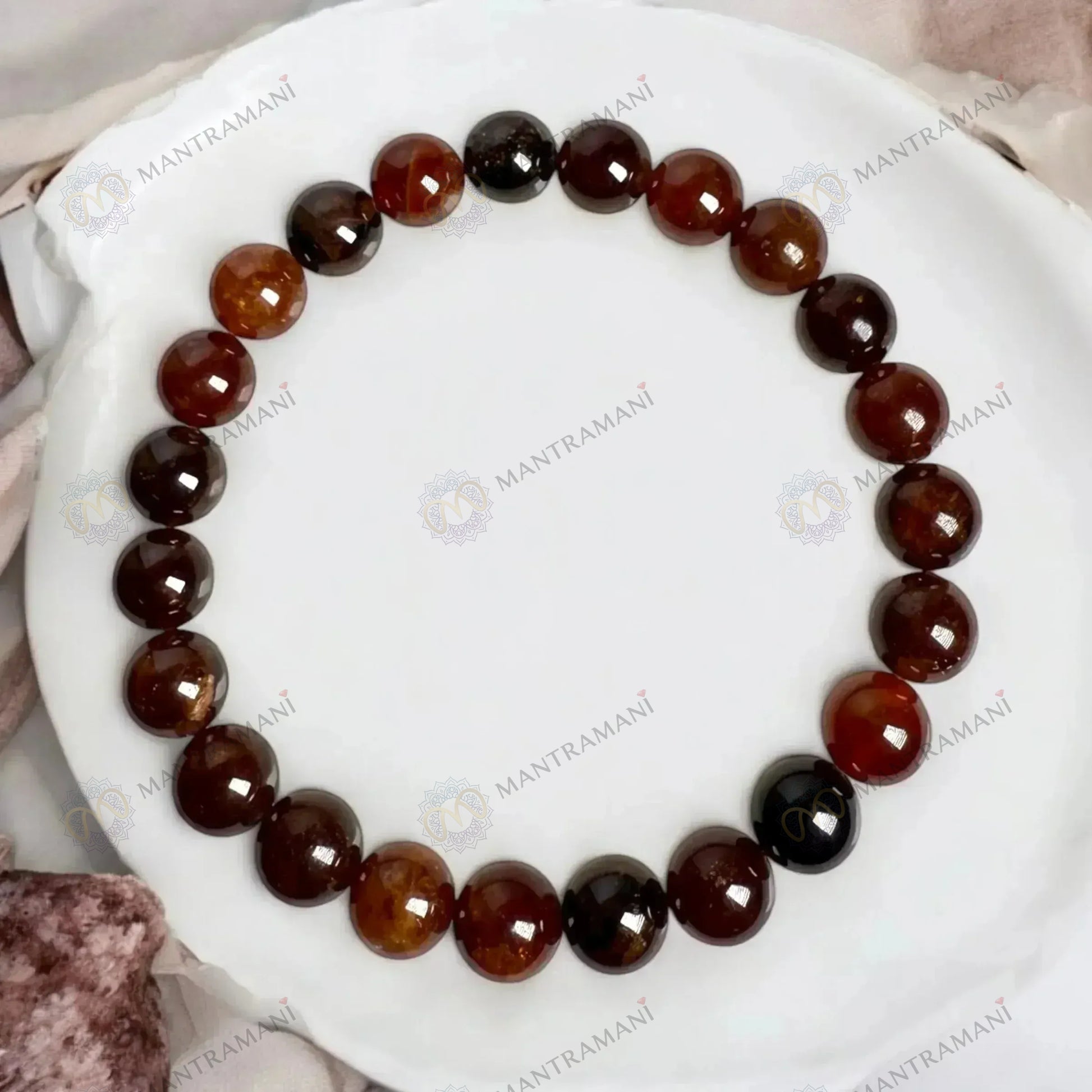 MantraMani® Hessonite (Gomedh) Bracelet to Empower Confidence