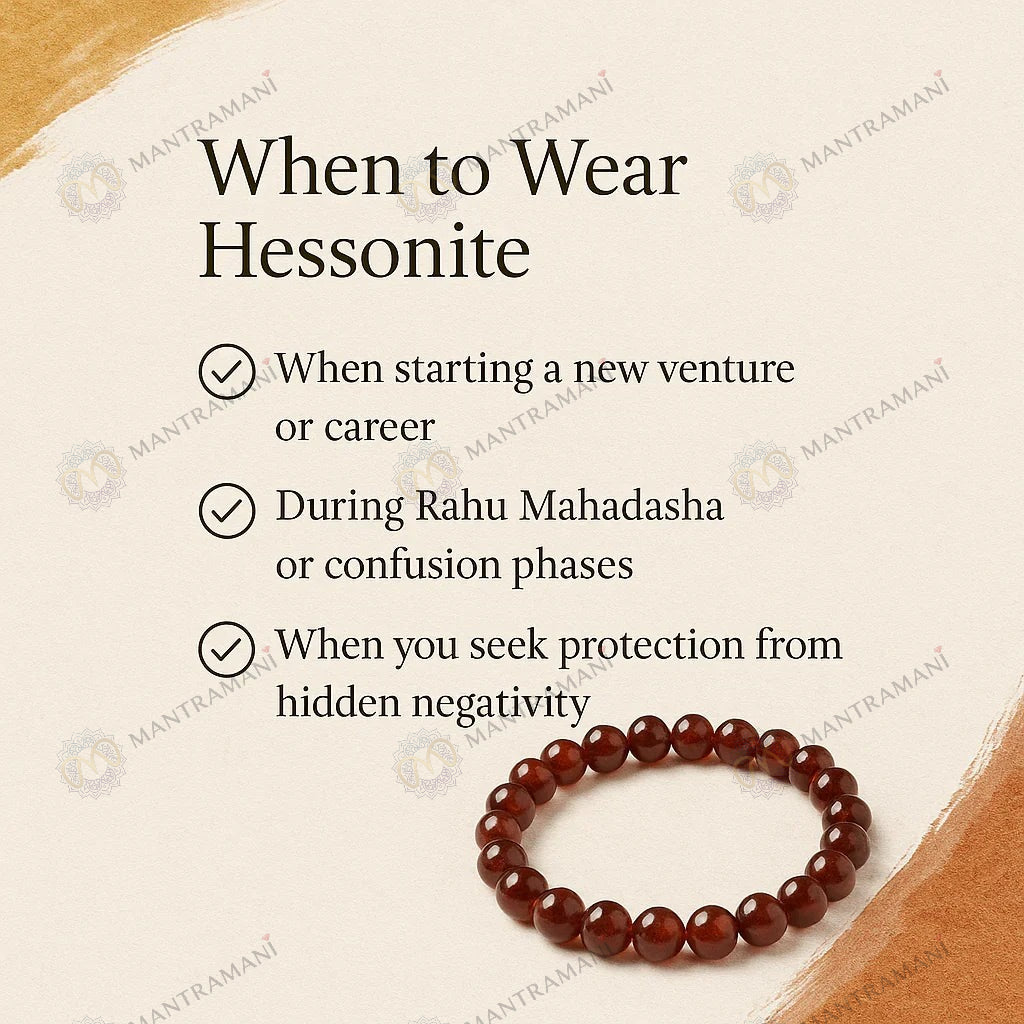 MantraMani® Hessonite (Gomedh) Bracelet to Empower Confidence