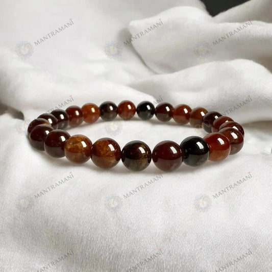 MantraMani® Hessonite (Gomedh) Bracelet to Empower Confidence - MantraMani® Authentic Vedic Gemstone