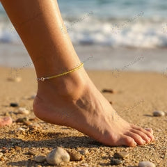 MantraMani® Peridot Anklet - MantraMani® Authentic Vedic Gemstone