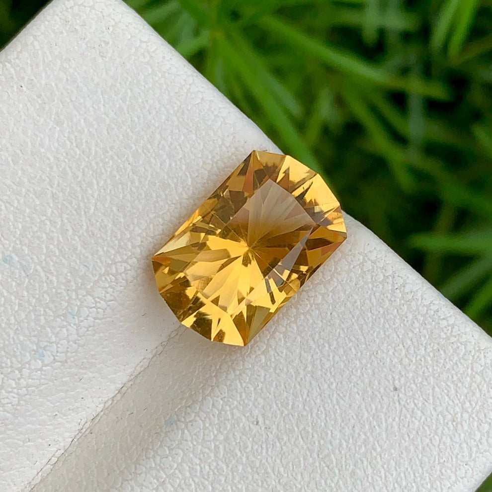 MantraMani Citrine Loose Gemstone – Authentic, Lab Certified | India - Angle 6