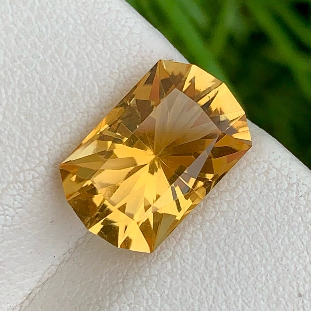 MantraMani Citrine Loose Gemstone – Authentic, Lab Certified | India - Angle 3