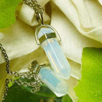 MantraMani® Opalite Crystal Point Pendant