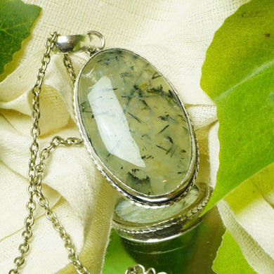 MantraMani® Prehnite Crystal Fancy Pendant