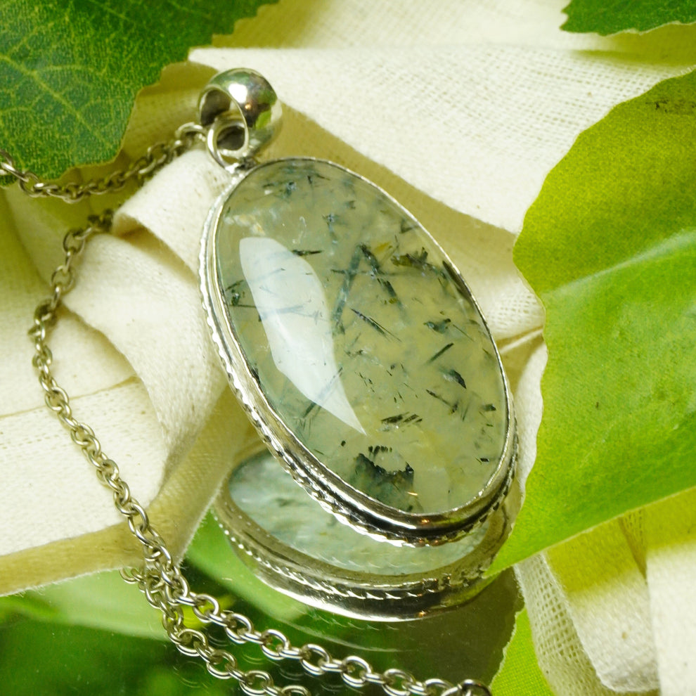MantraMani® Prehnite Crystal Fancy Pendant