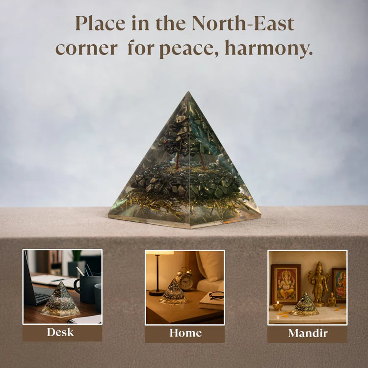 Pyrite Money Magnet Pyramid/Dhan Vridhhi Pyramid