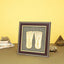 MantraMani® Raw Pyrite Frame with Goddess Laxmi Charan Paduka with FREE Raw Pyrite Stone