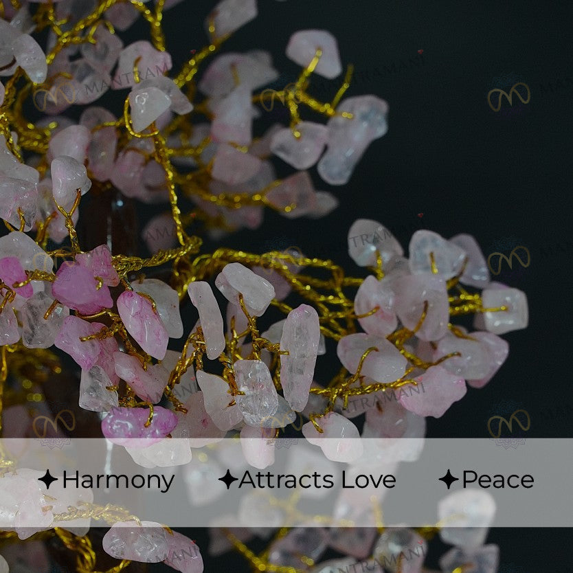 MantraMani® Rose Quartz Tree- Unconditional Love & Attraction