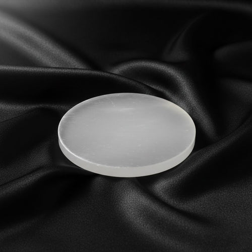 MantraMani SELENITE (Chandramani) – Plate - Cleansing, Charging other crystals,