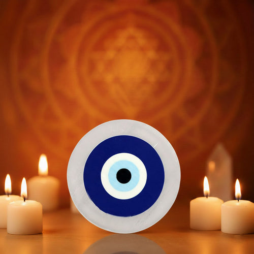 MantraMani SELENITE (Chandramani) – Plate - Cleansing, Charging other crystals,