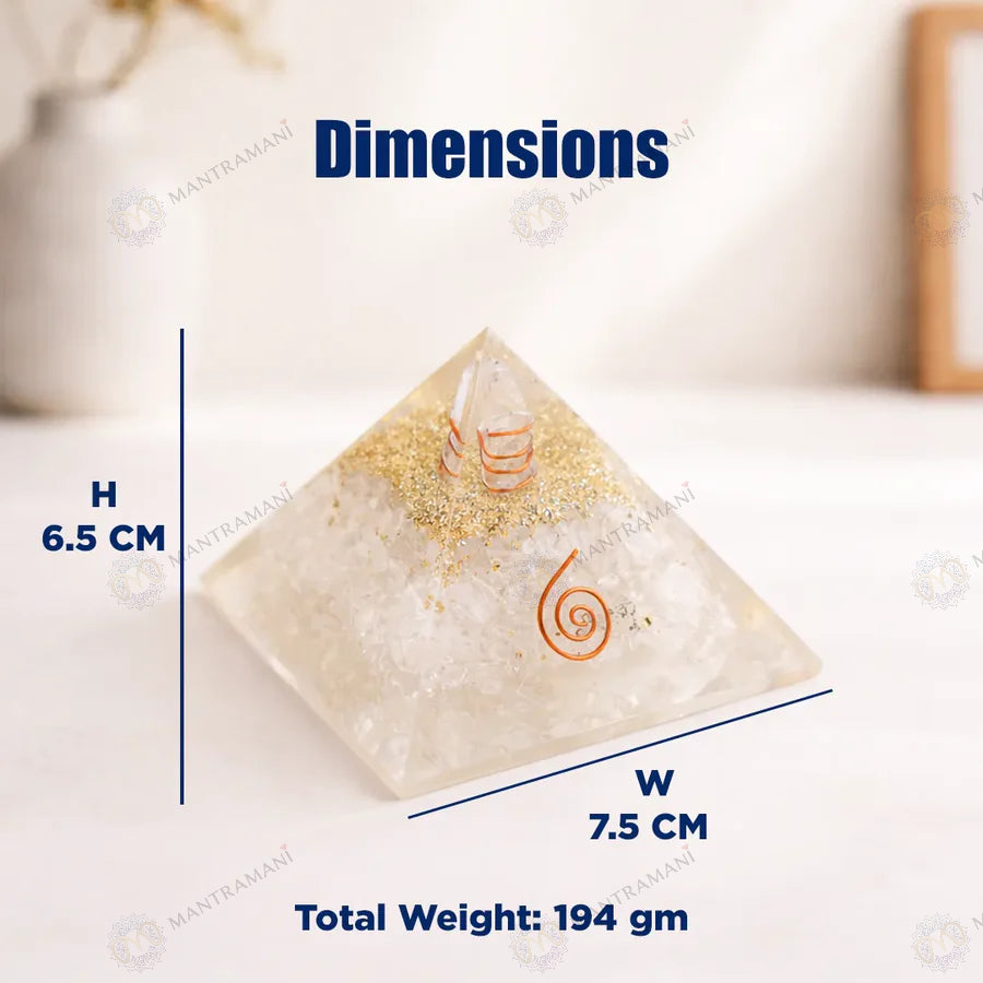 MantraMani® Selenite Pyramid