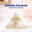 MantraMani® Selenite Pyramid with Shree Yantra – Energy Cleansing & Spiritual Clarity