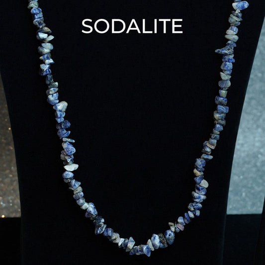 MantraMani® Sodalite Chips Mala - MantraMani® Authentic Vedic Gemstone