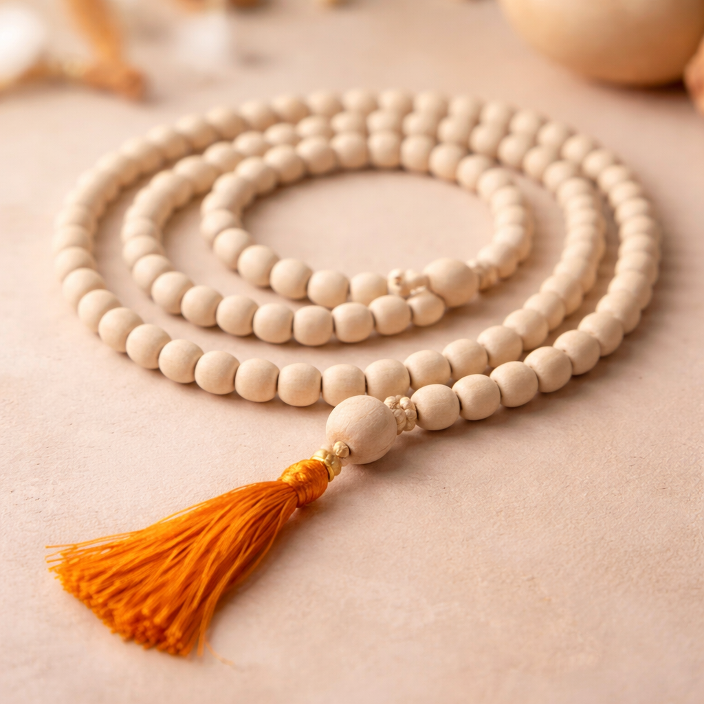 MantraMani™ Tulsi Kanthi Mala — Sacred Tulsi Mala for Daily Purity, Protection & Devotion