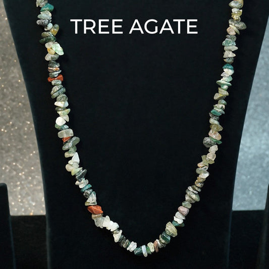 MantraMani® Tree Agate Chips Mala - MantraMani® Authentic Vedic Gemstone