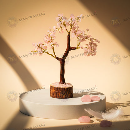 MantraMani® Rose Quartz Tree- Unconditional Love & Attraction