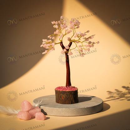 MantraMani® Rose Quartz Tree- Unconditional Love & Attraction