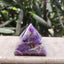 MantraMani® Amethyst Crystal Pyramid – Natural Healing Crystal Pyramid for Calm, Meditation