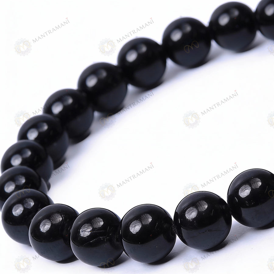 MantraMani® Éclipse Noire — Black Tourmaline Protection Bracelet