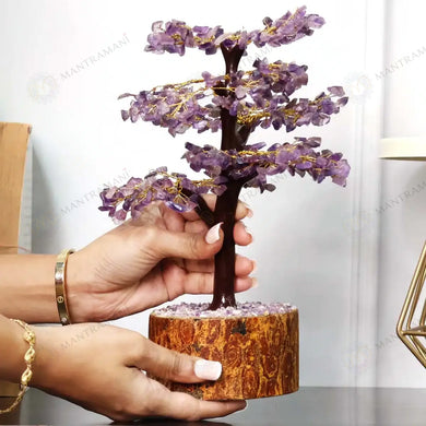 MantraMani® Amethyst Tree : Attract Luck, Enhance Intuition, Improve Health