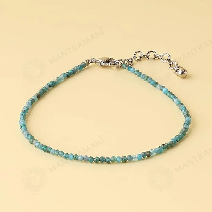 MantraMani® Healing Stone Apatite Anklets: Encourage Manifestation and Protect Aura