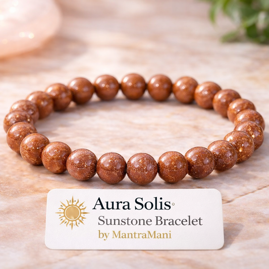 MantraMani™ Aura Solis | Crystal Bracelet for Balance, Protection & Energy Alignment