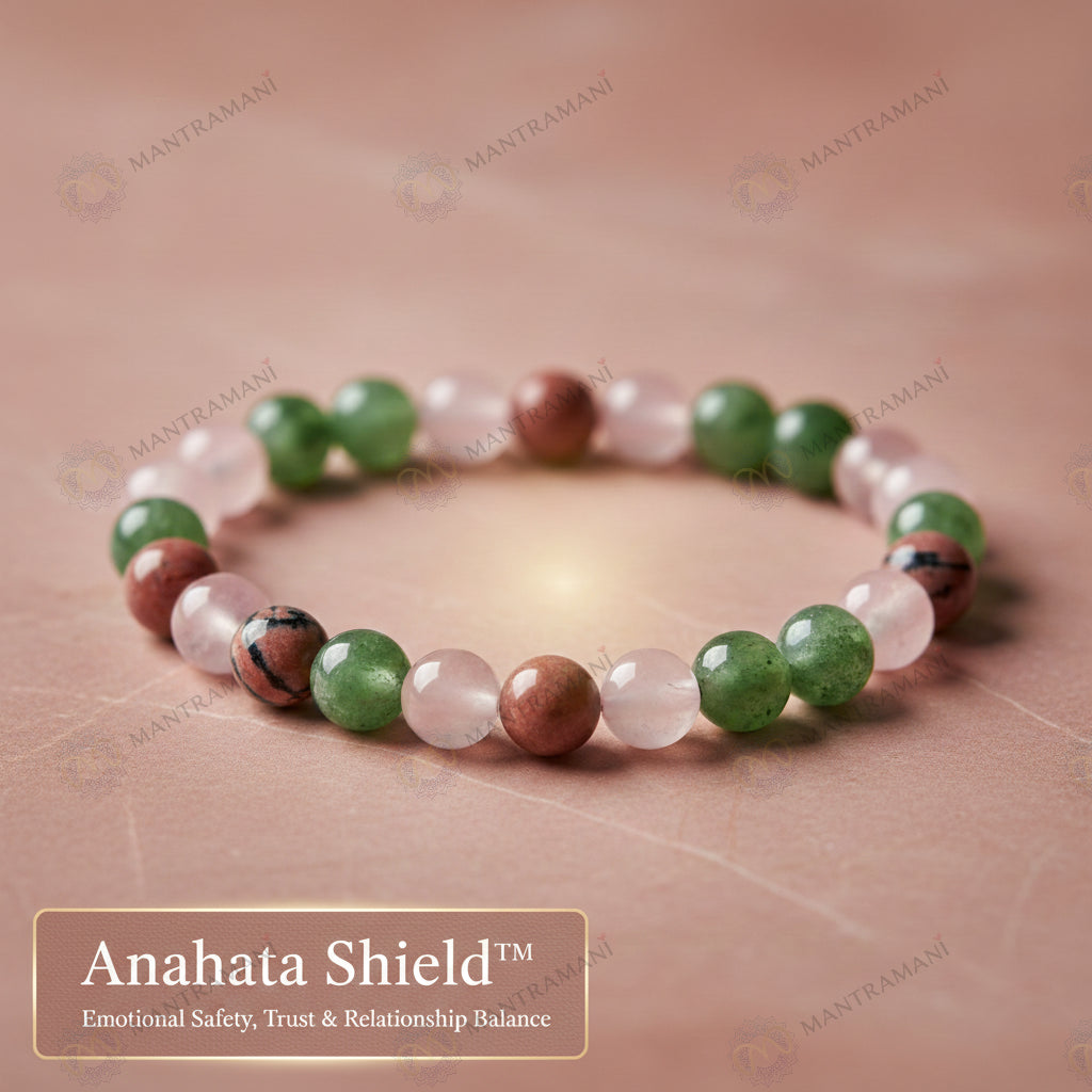 MantraMani® Anahata Shield™ — Heart-Energy Bracelet for Emotional Safety, Trust & Relationship Balance