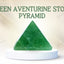 MantraMani® Green Aventurine Crystal Pyramid – Luck, Growth & Success Energy Pyramid