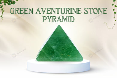 MantraMani® Green Aventurine Crystal Pyramid – Luck, Growth & Success Energy Pyramid