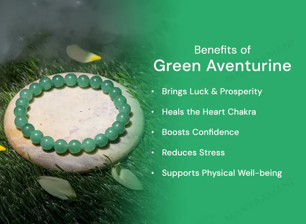 MantraMani® Green Aventurine Bracelet – Luck, Growth & Heart Healing