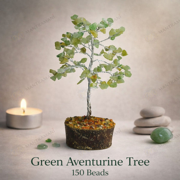 MantraMani® Green Aventurine Tree: Promotes Wealth Attraction & Money Growth