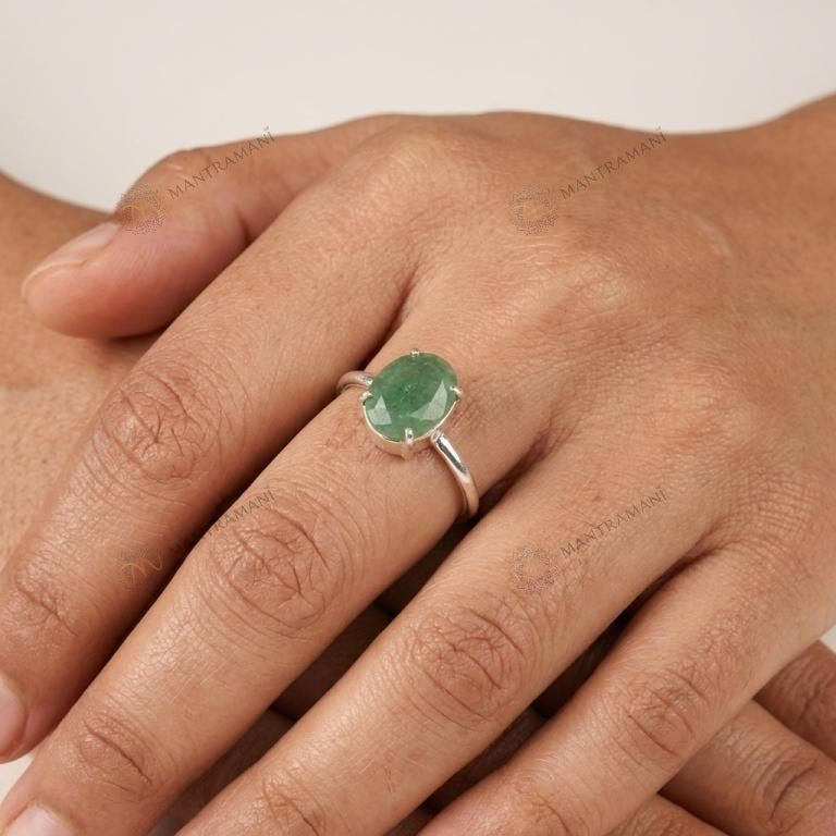 MantraMani® Green Aventurine Ring: Promotes Wealth Attraction & Money Growth