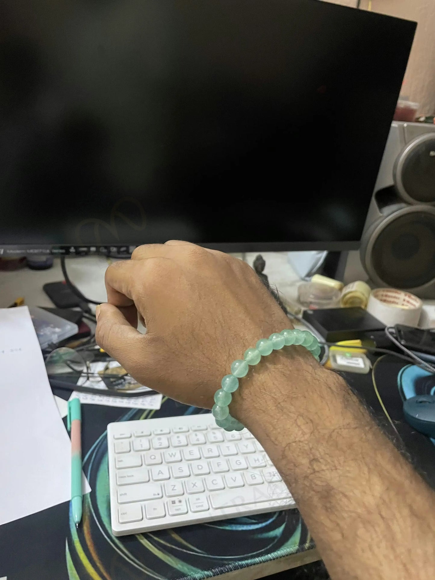MantraMani® Green Aventurine Bracelet – Luck, Growth & Heart Healing