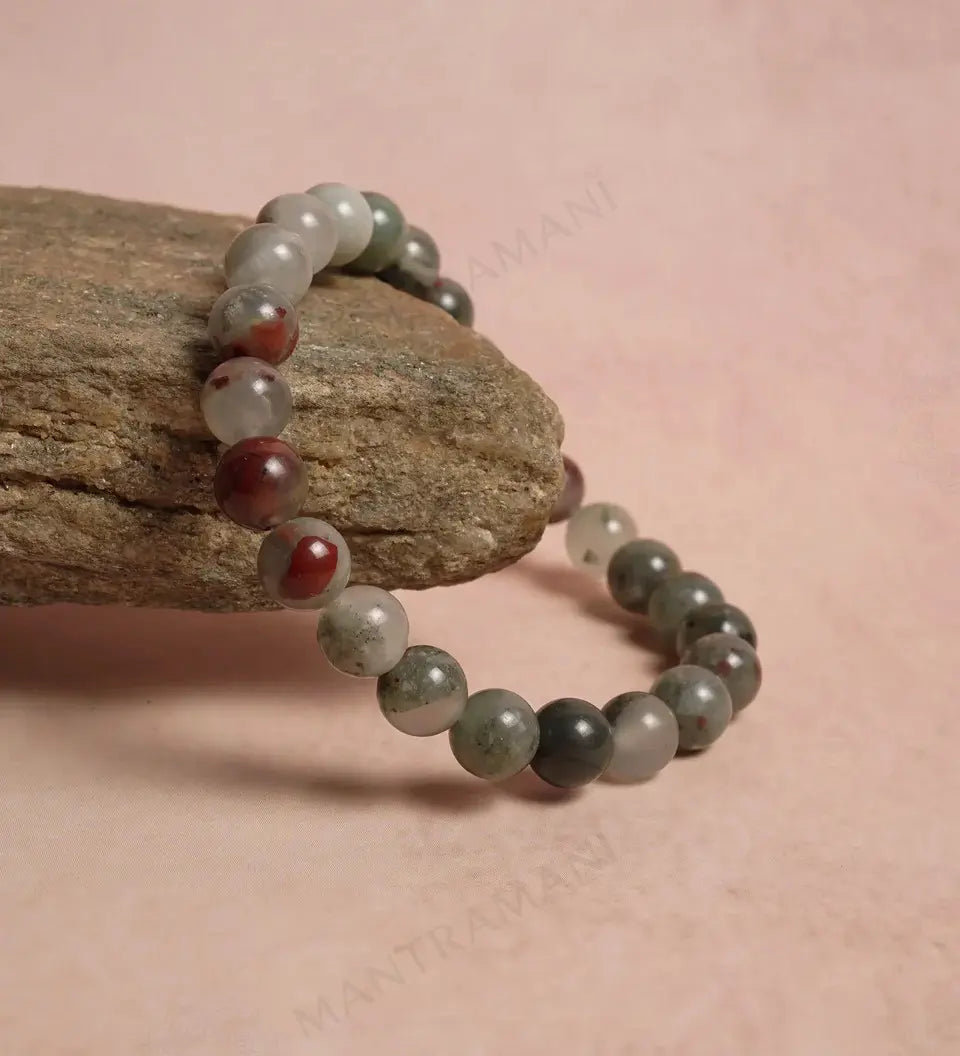 MantraMani® Bloodstone Bracelet – Vitality, Courage & Healing Energy
