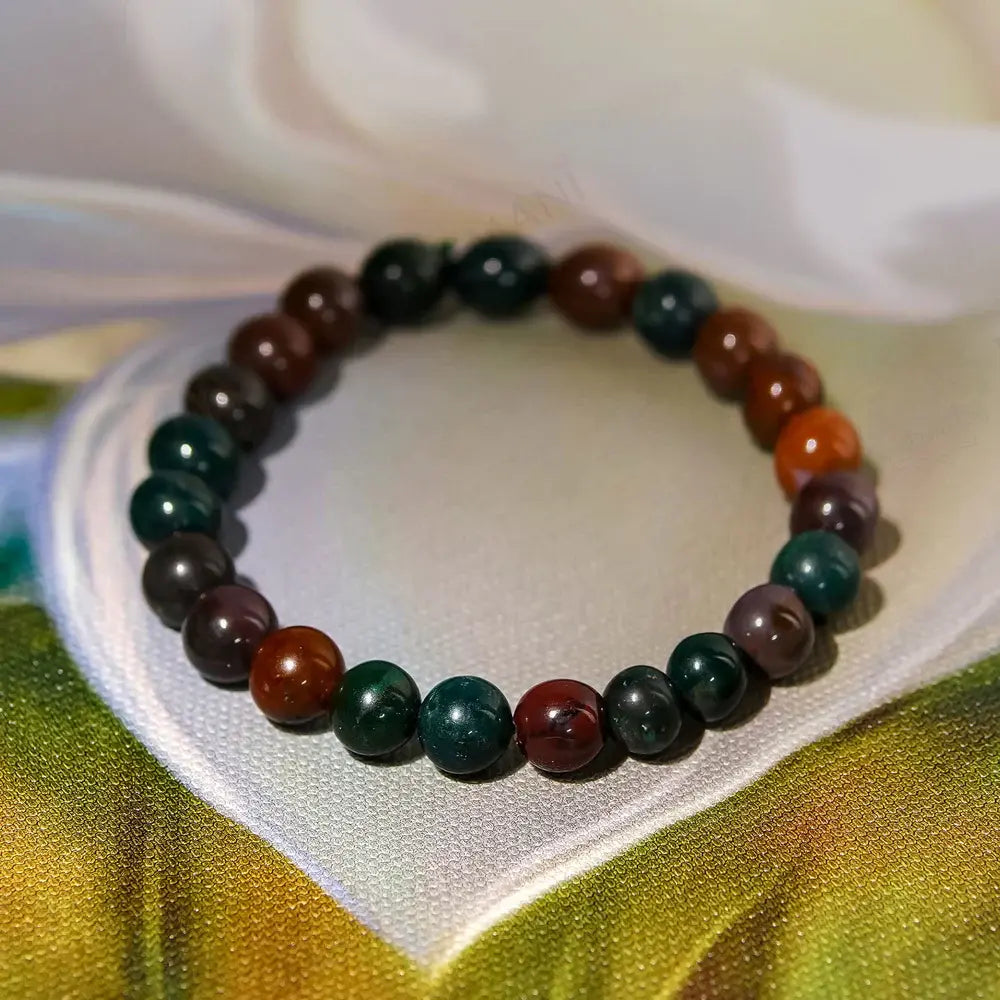 MantraMani® Bloodstone Bracelet – Vitality, Courage & Healing Energy