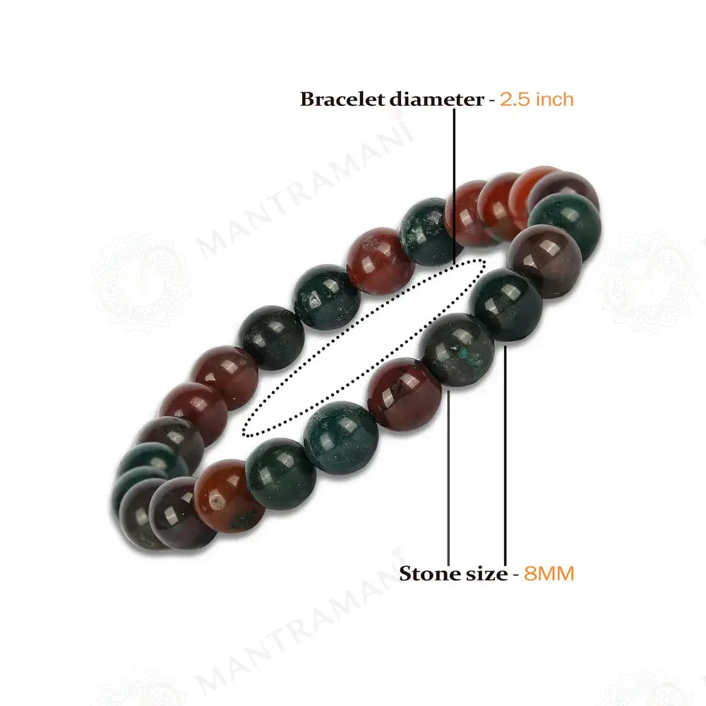 MantraMani® Bloodstone Bracelet – Vitality, Courage & Healing Energy