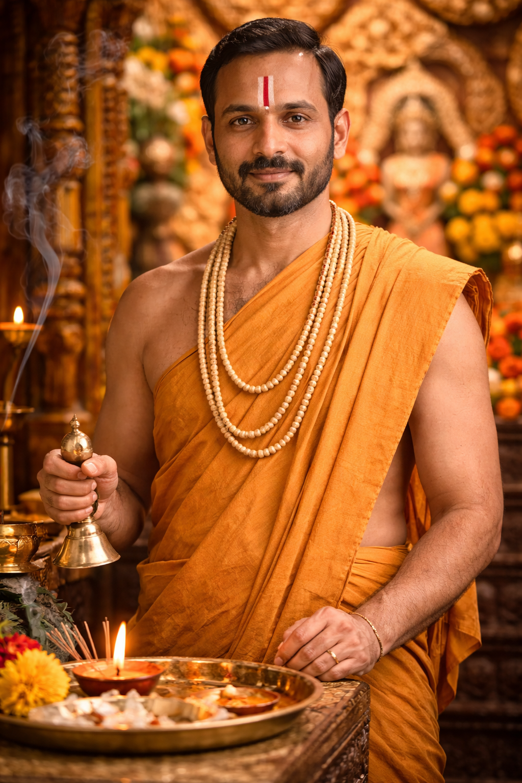 MantraMani™ Bel Wood Mala — Small Beads “Bel Mala / बेल माला / বেল মালা” (3-Round) for Devotion, Japa & Daily Wear