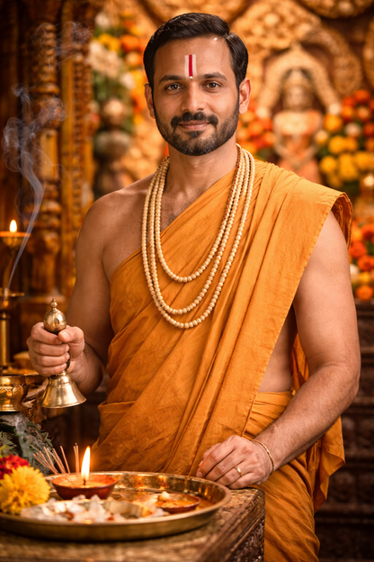 MantraMani™ Bel Wood Mala — Small Beads “Bel Mala / बेल माला / বেল মালা” (3-Round) for Devotion, Japa & Daily Wear