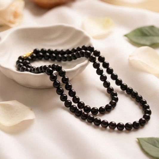 MantraMani® Black Obsidian Mala - MantraMani® Authentic Vedic Gemstone