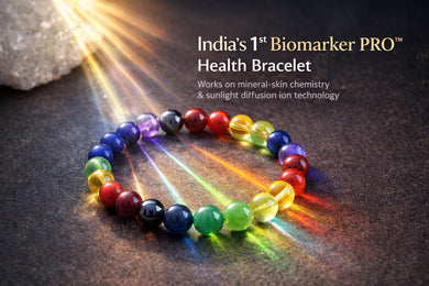 MantraMani® BioMarker PRO™ Wellness Bracelet | India’s 1st Mineral-Skin Contact & Sunlight-Activated Energy Bracelet for Stress, Focus & Daily Health Support