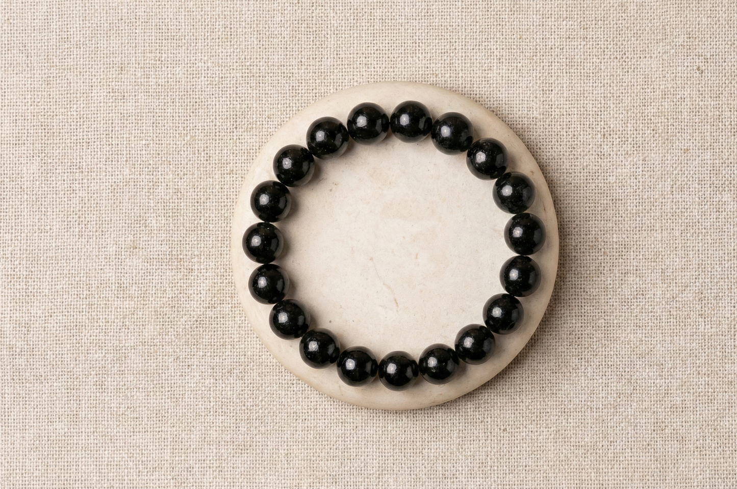 MantraMani™ Éclipse Noire — Black Tourmaline Protection Bracelet