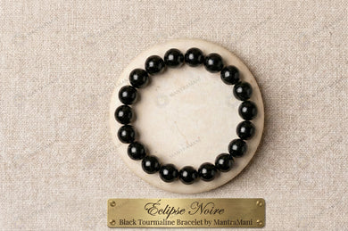 MantraMani® Éclipse Noire — Black Tourmaline Protection Bracelet