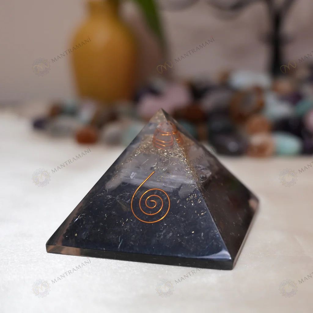 MantraMani® Tourmaline Pyramid – Protection & Negative Energy Shield Crystal