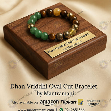 MantraMani® Dhan Vriddhi™ – Money Magnet Bracelet - Attract Wealth • Removes Financial/Money Blockage • Unlock Opportunities • Align With Prosperity Energy