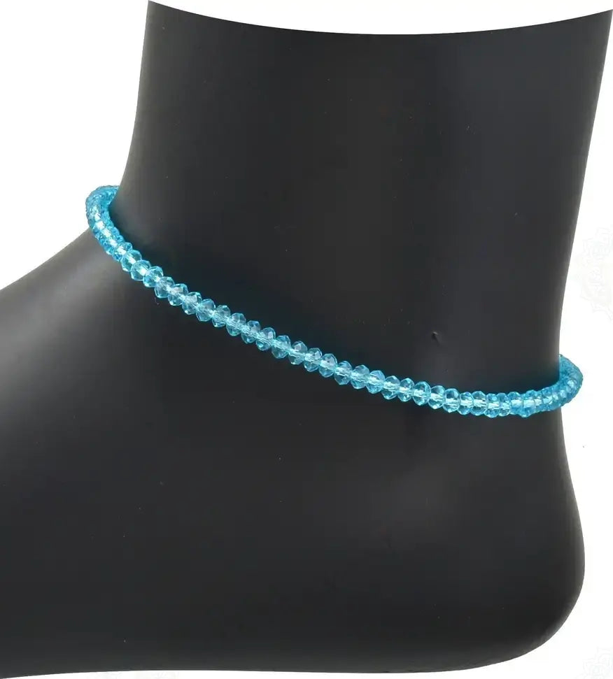 MantraMani® Blue Chalcedony Anklet