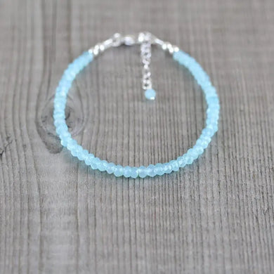 MantraMani® Blue Chalcedony Anklet