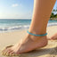 MantraMani® Aqua Blue Chalcedony Anklet