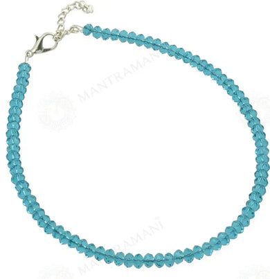 MantraMani® Aqua Blue Chalcedony Anklet